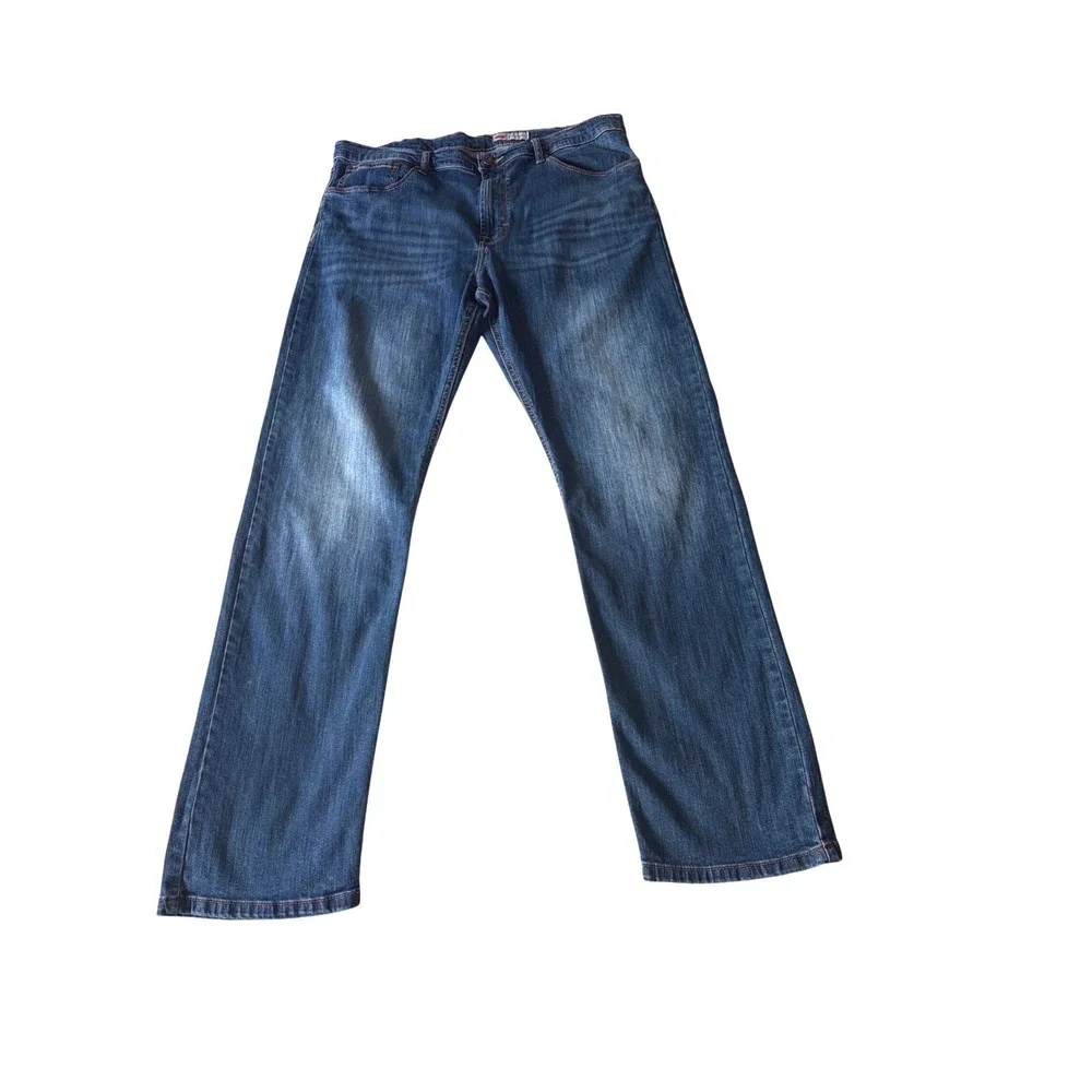 Wrangler Five Star Premium Denim Mens Straight Leg Jeans Dark Wash 38x32 92FNWSK